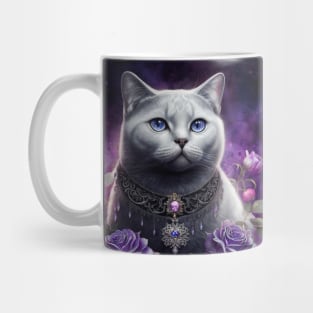 Beautiful White British Shorthair Cat Mug